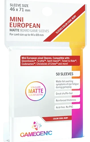 MATTE Mini European-Sized Sleeves 46x71mm