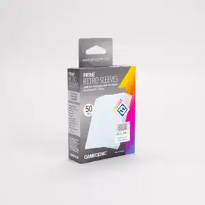 Packung mit 50 transparenten Spielkartenschutzhüllen für Brettspiele.