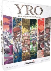 YRO Brettspiel mit bunten Illustrationen auf der Verpackung.