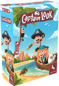 Kinder spielen Piratenspiel mit Boot, Meer und Tieren.