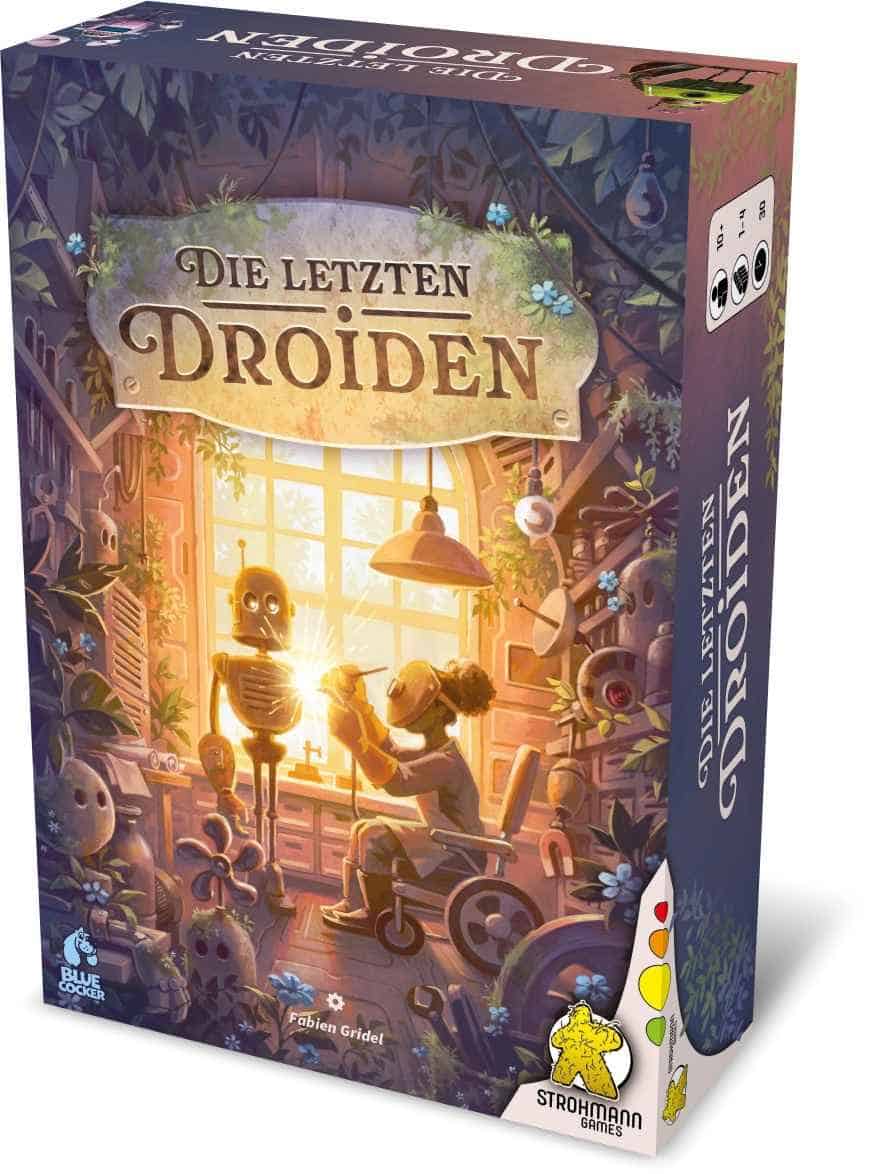 Brettspiel-Box mit Robotern und Kindern im Workshop.